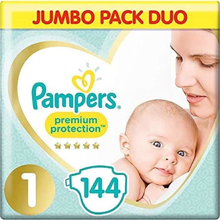 Baby Diapers Size 1 - PAMPERS - 2x72 Pack - Premium Protection - New Baby