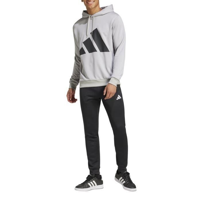 Adidas Herren Trainingsanzug mit großem Logo aus French Terry, Grau, JI8870