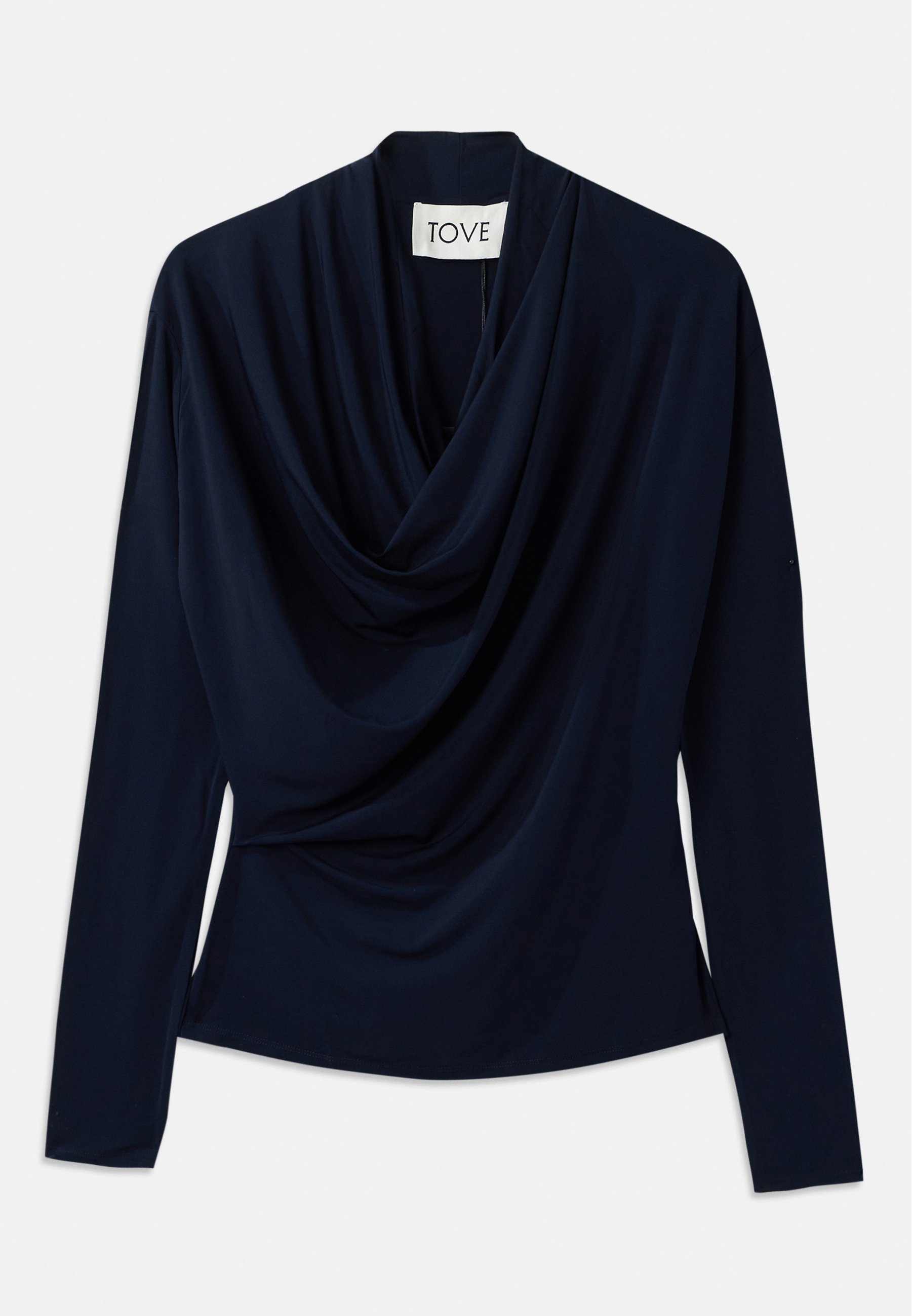 TOVE FINA - Top met lange mouwen - marineblauw
