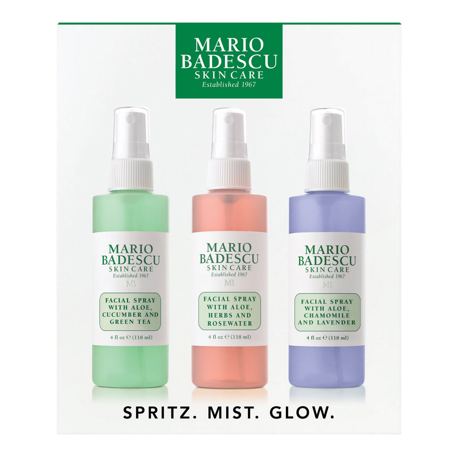 Spritz Mist Glow - Kit Trio sprays op basis van aloë vera