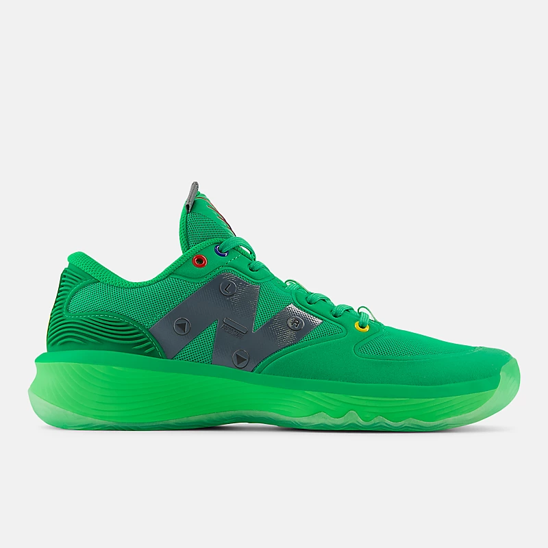 HESI LOW herenschoenen - Kellygroen met palmbladmotief