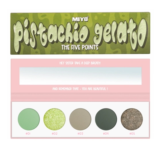 Miyo The Five Points paleta cieni do powiek 36 Pistachio Gelato 6,5g