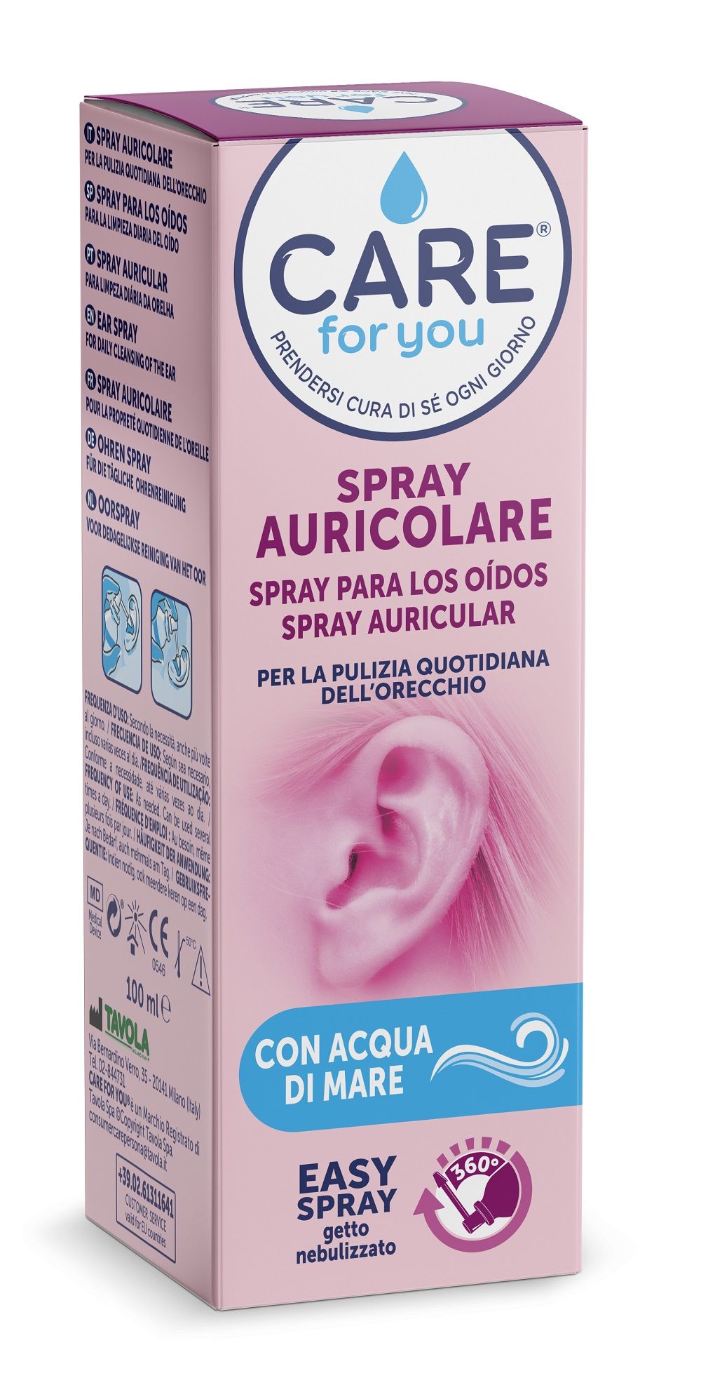 Sprej za čišćenje ušiju Čepići za uši i sprejevi