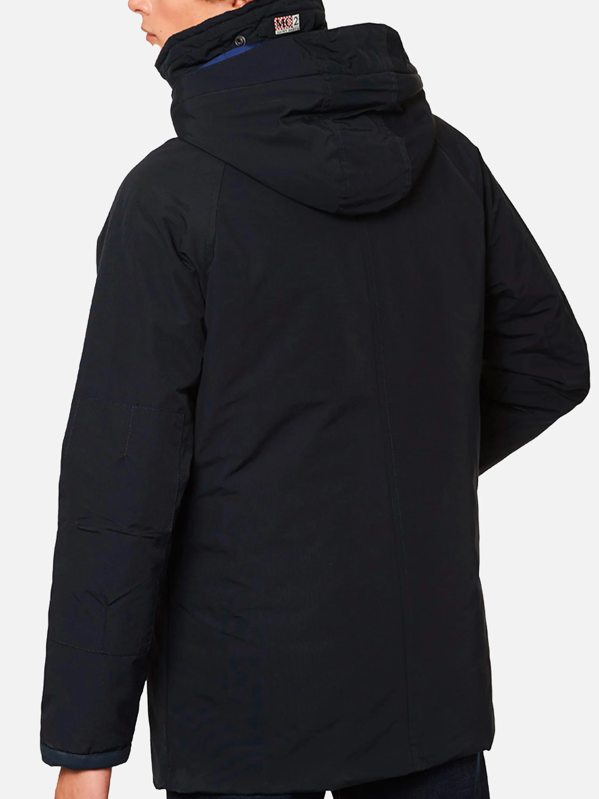Marineblauwe windjack met capuchon voor heren