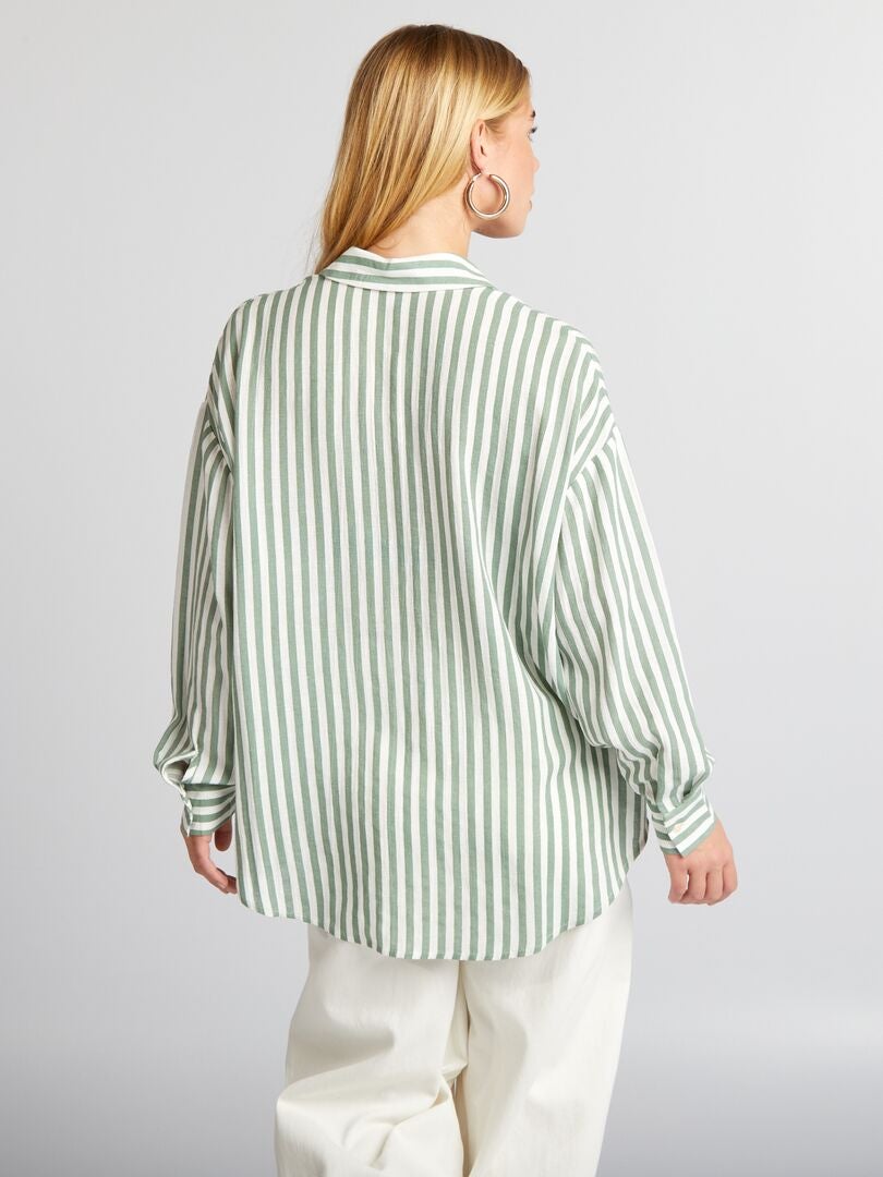 Camisa a rayas - VERDE