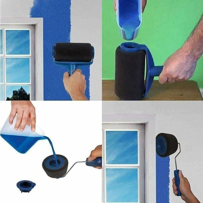 Paint Roller Kit de 6 outils de peintureavec rservoir intgrsystme anti-gouttes et anti-salissurefacile util BRUMISATEUR D'EXTERIEUR