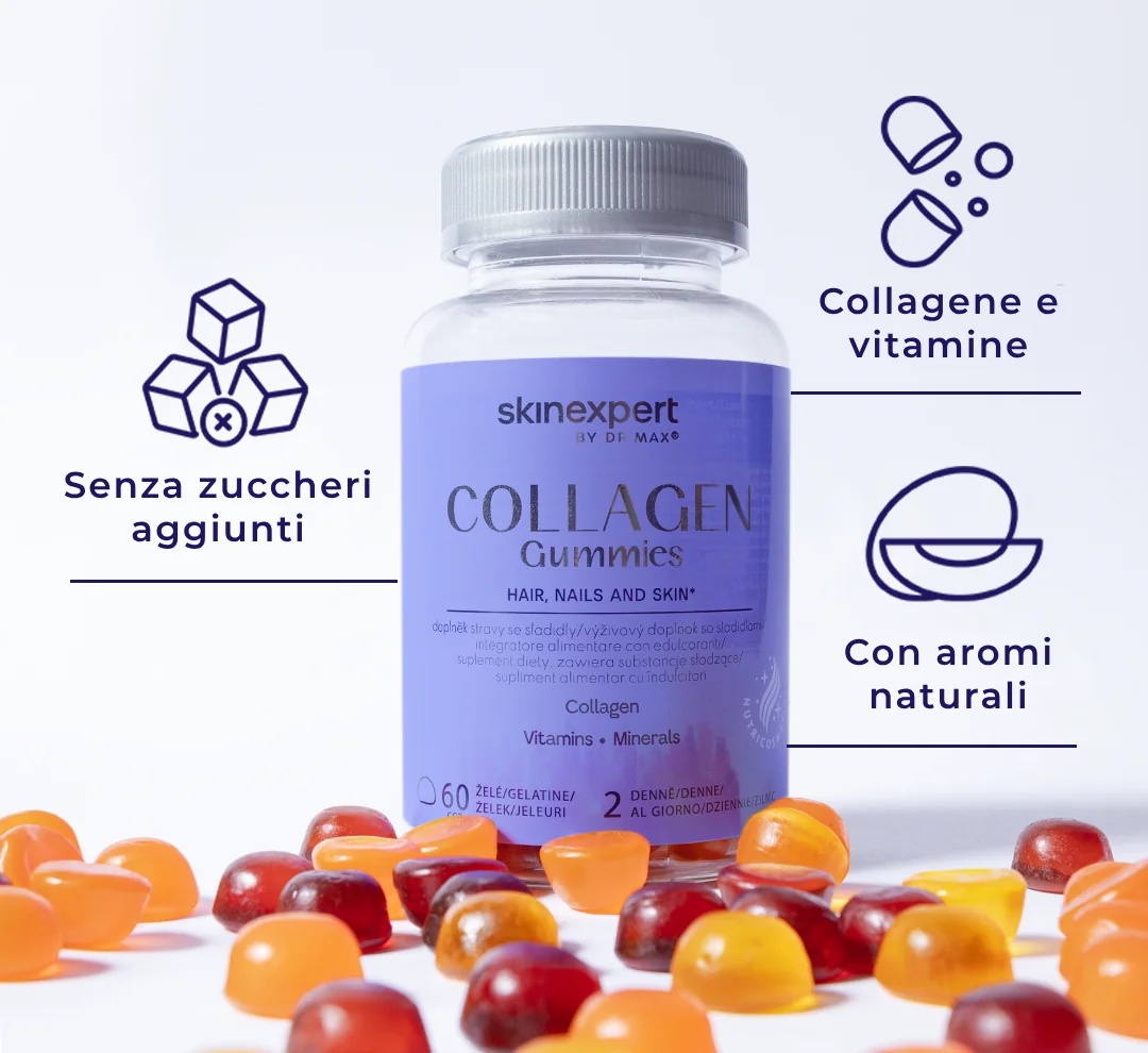 Skinexpert by Dr. Max Collageen Gummies 60 stuks Voedingssupplement met collageen
