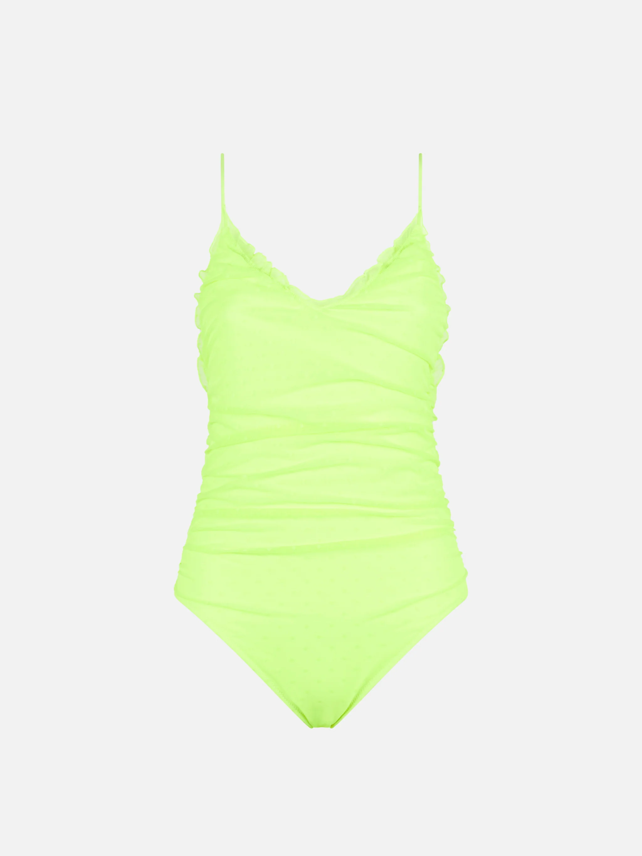 Volledig fluorescerend geel kostuum