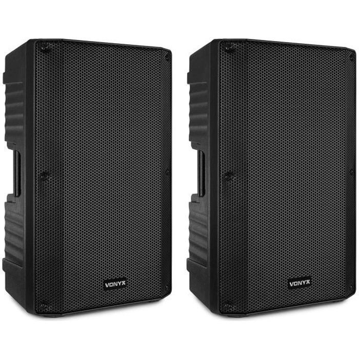Enceintes Vonyx VSA120S - Paire d'enceintes 12' 800W avec technologie Bluetooth