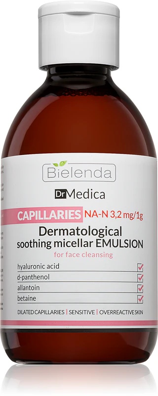 Bielenda Dr Medica Capillaries micelarno mleko nevtralizira rdečico