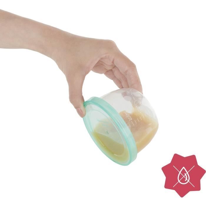 Badabulle 5 BadaBowls Storage Pots - 250ml - Made in France - BPA Free