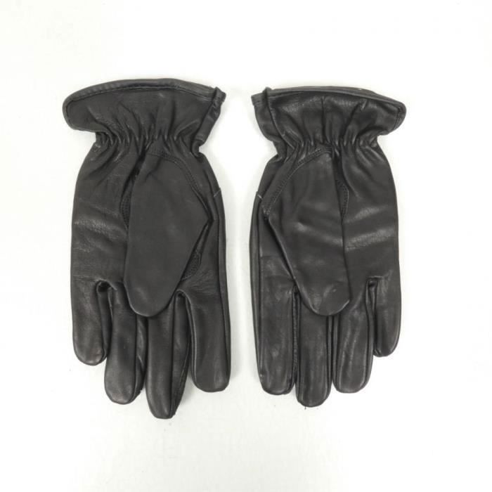 Par de guantes de moto de verano de cuero negro, línea S, para hombre/mujer, talla M, GAN300M, nuevos