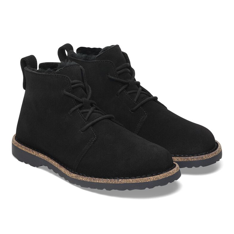 Uppsala Mid Shearling Pelle scamosciata - Black Black
