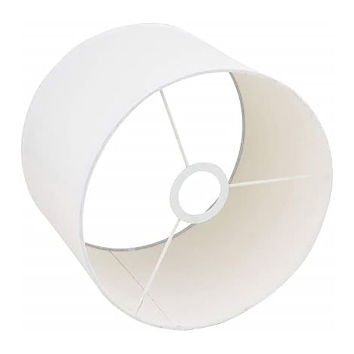 Paralume rotondo, 25 cm di diametro, 18 cm di altezza, 100% poliestere, adatto per lampade da tavolo o a sospensione.