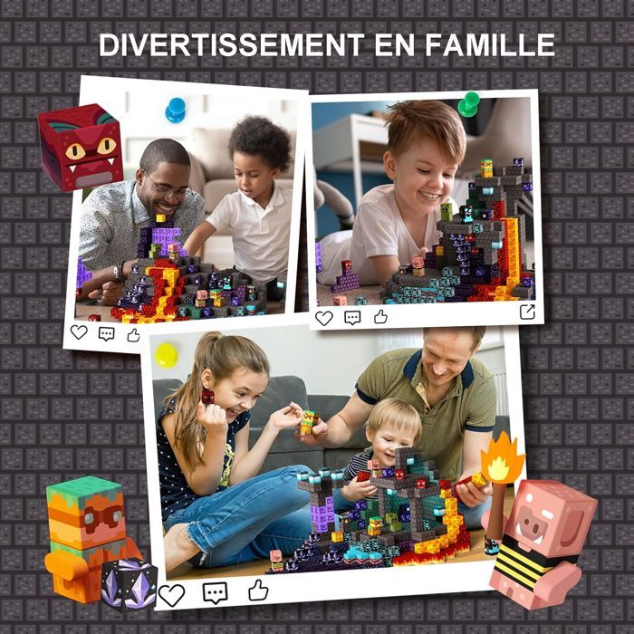 Magnetic Building Blocks - Magnetic Cubes - Magnetic Blocks - Montessori Toy - 100 Pieces, 2x2x2cm - Gift for Boys and Girls