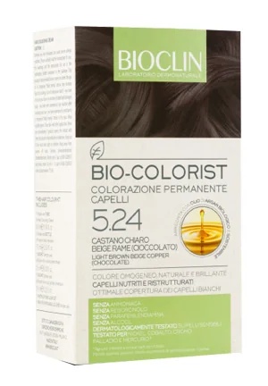Βαφή μαλλιών BIOCLIN Bioclin Bio-Colorist φυσική, ανοιχτό καστανό, χάλκινο μπεζ 5.24