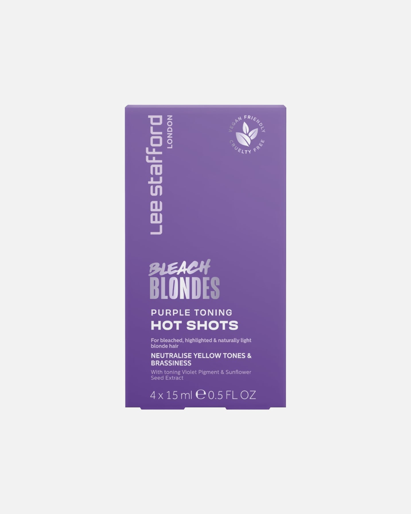 Lee Stafford Hair Treatment Purple Toning Hot Shot 4 x 15 ml
