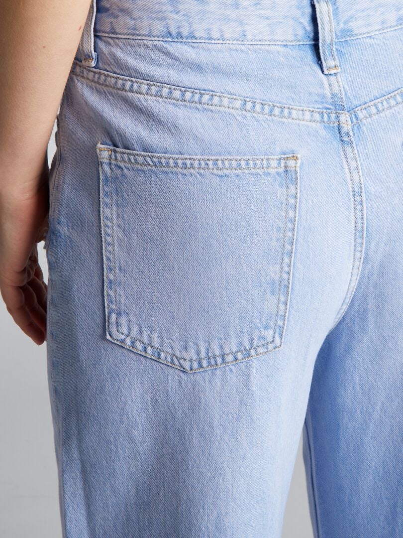 Lage taille, wijde pijpen jeans - BLAUW