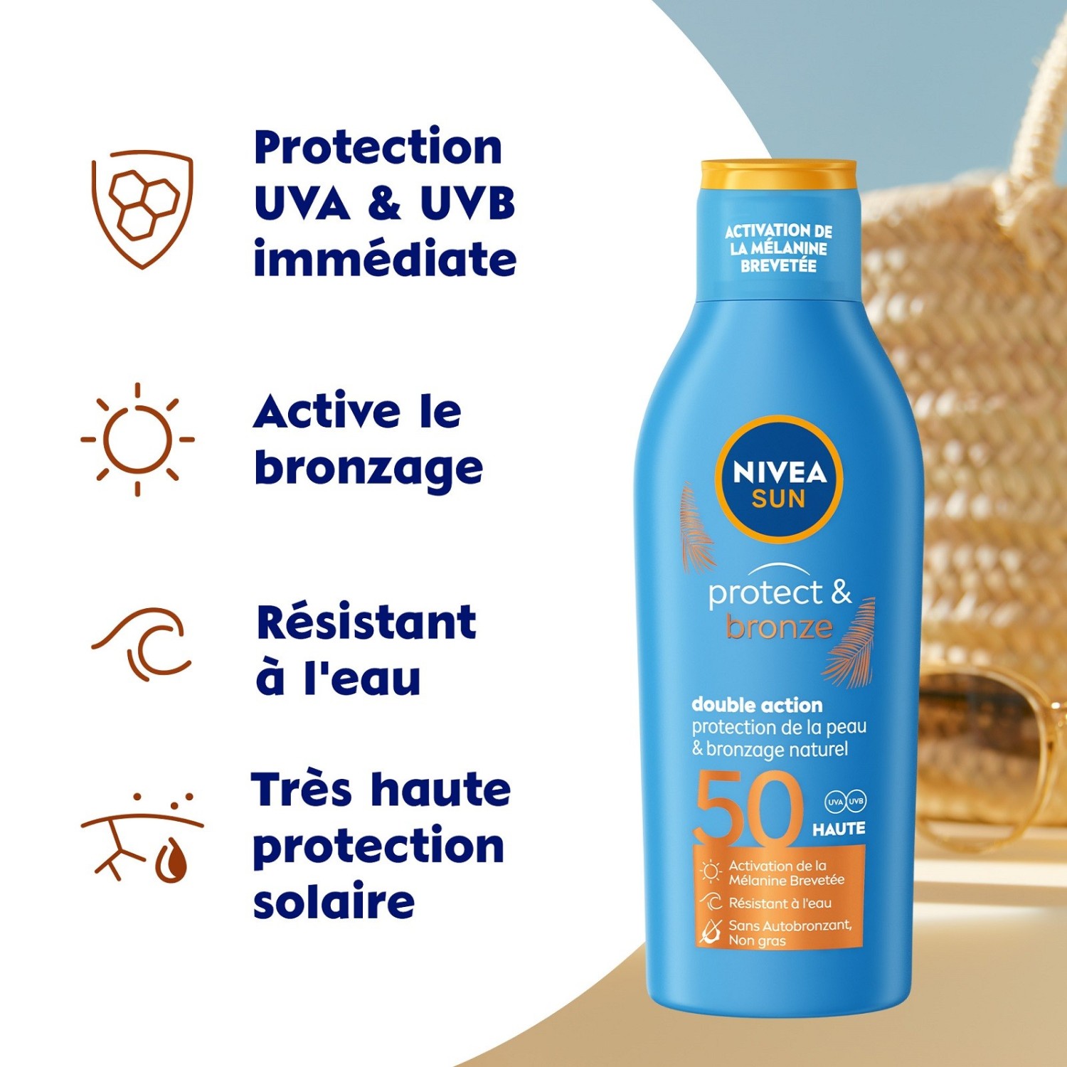 NIVEA Lait protection solaire SPF50