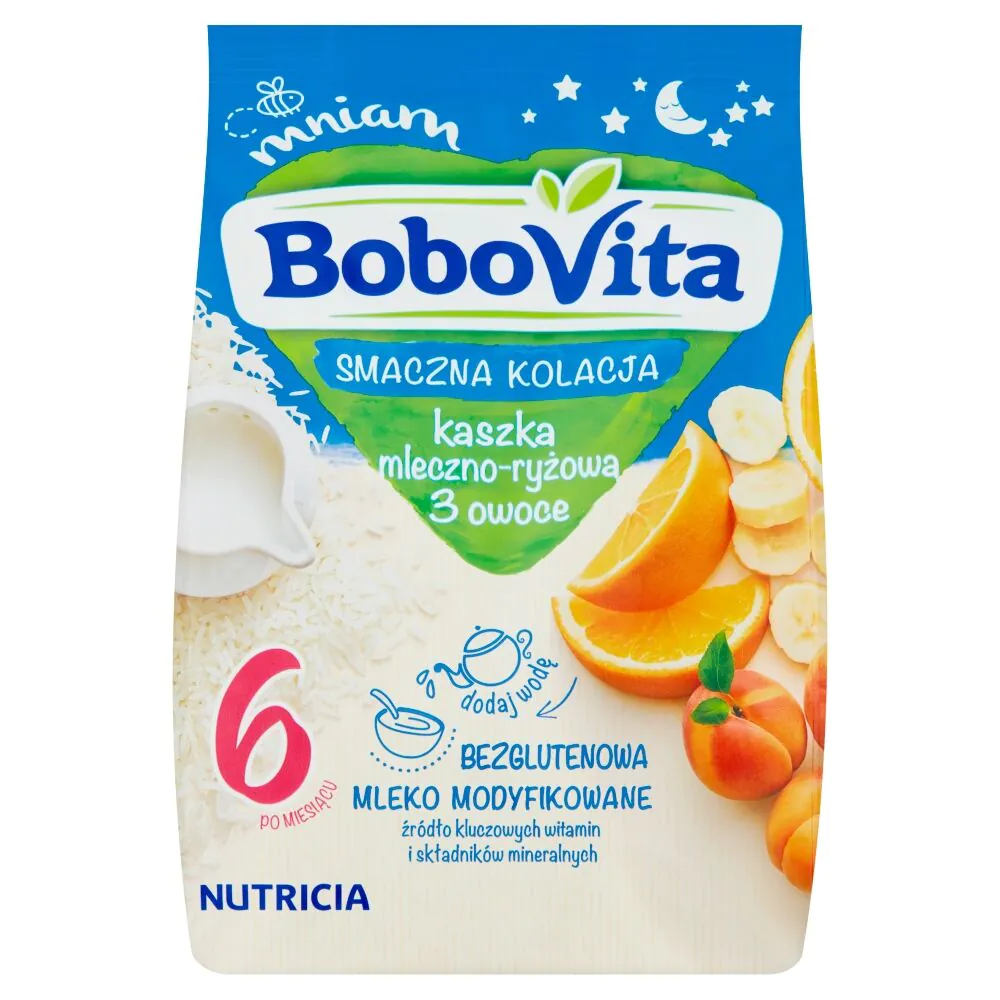 Bobovita Kaszka Mleczno-Ryżowa Owocowa