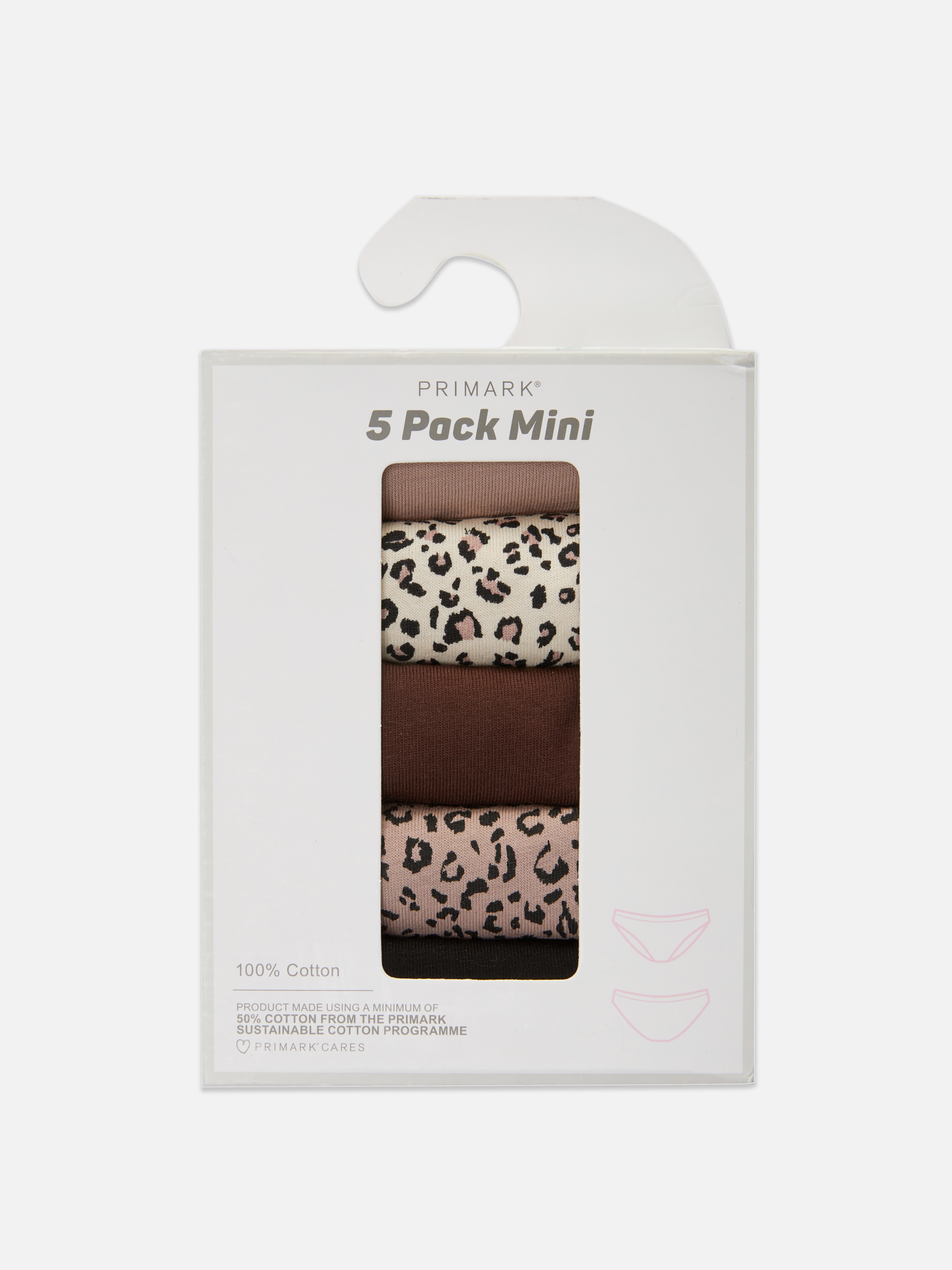 Minislips met diverse patronen, set van 5 Met kleurblokken en leuke prints is dit multipack minislips een must voor elke dag