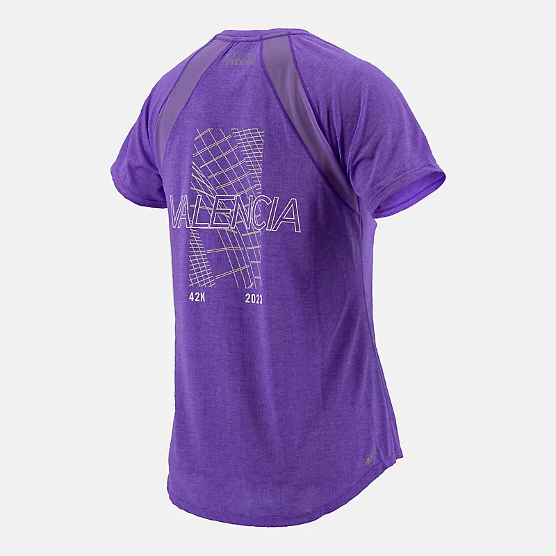 Damska koszulka z krótkim rękawem do biegania Maratón Valencia Impact Run – ELECTRIC INDIGO HEATHER
