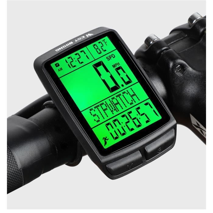 Bike Computer - Mountain Bike - Wireless - IPX7 Waterproof - Backlit LCD Screen - Multifunctional