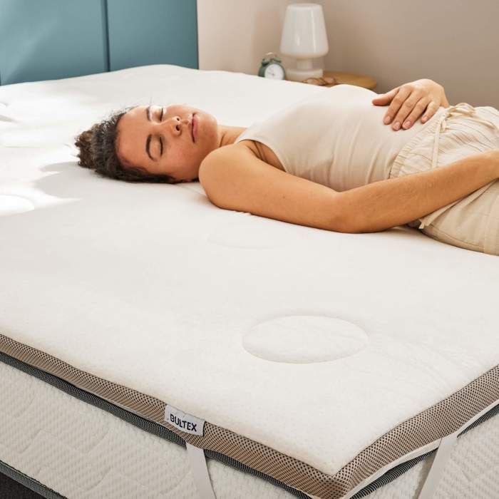 Cubrecolchón Bultex Memopower de espuma viscoelástica suave de 90x190