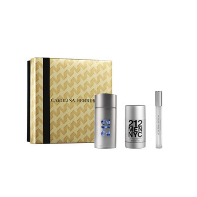 Carolina Herrera 212 férfi Eau de Toilette ajándékkészlet, Woody férfi parfüm, 100 ml