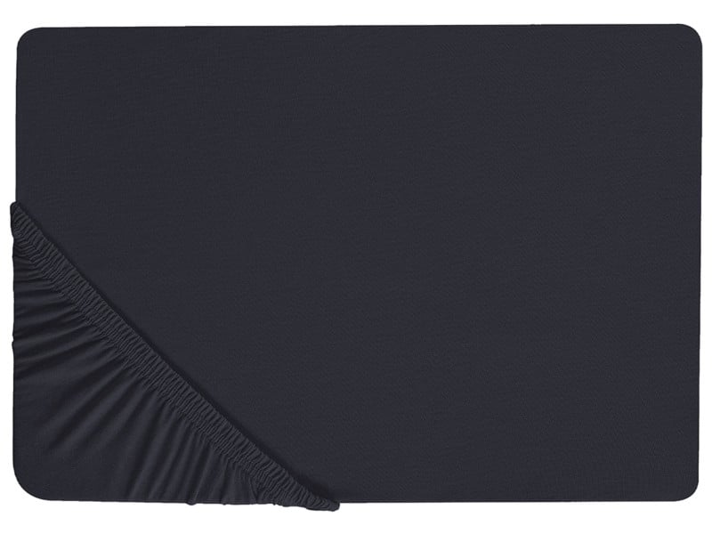 Bawełniane prześcieradło z gumką 180x200 cm czarne