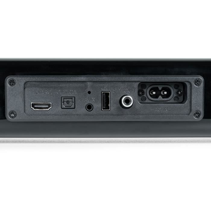 Barra de sonido THOMSON - Negra - Bluetooth 5.3, 120 W, entrada de TV ARC/CEC, USB, ecualizador, control remoto, fuente de alimentación de 230 V