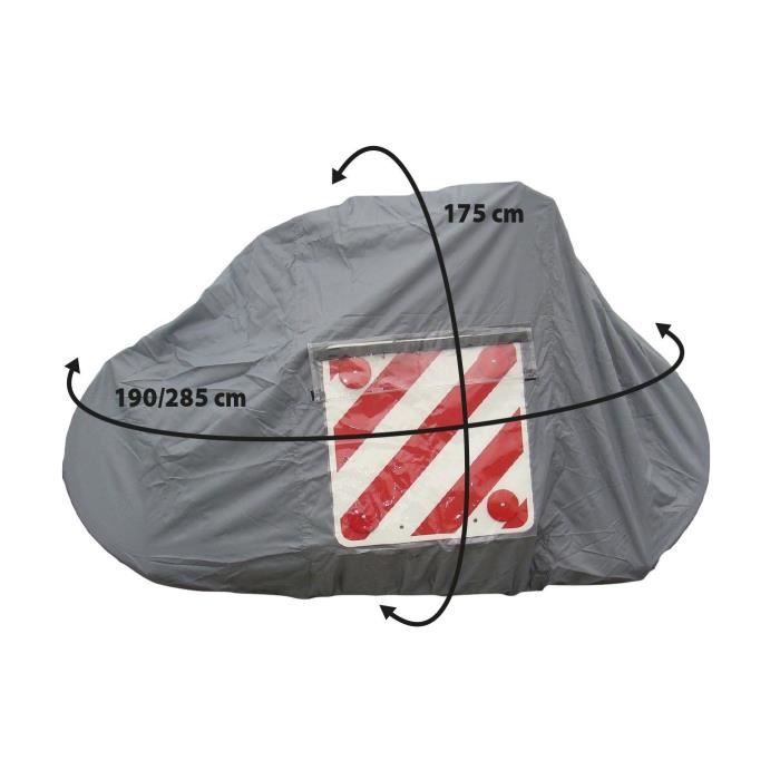 Capa protetora - OPTIMA - Poliéster revestido impermeável 110 g/m² - Inclui 2 alças ajustáveis - Para 2 a 3 bicicletas