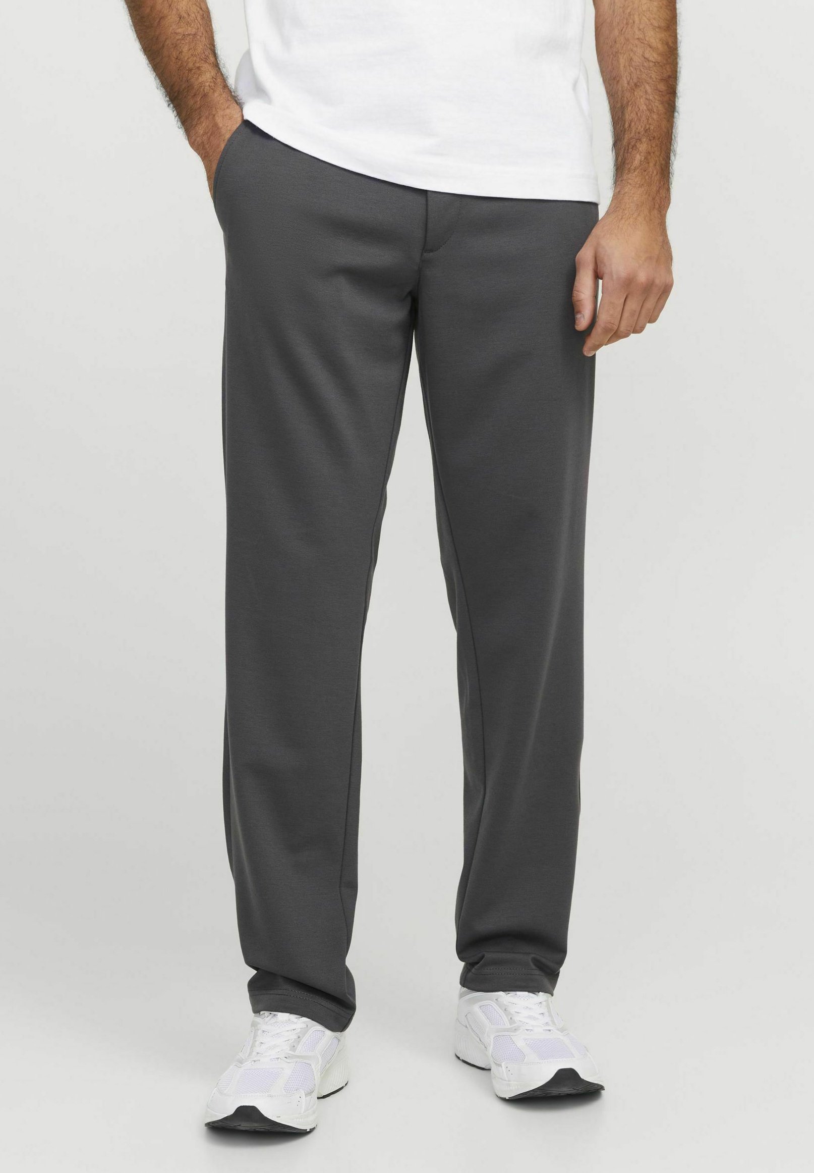Jack & Jones MIT REGULAR FIT NORMAL GESCHNITTEN MIT  - Trousers - asphalt