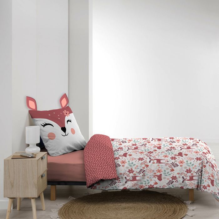 Housse de couette enfant réversible BICHETTE – 140 x 200 cm – 100% coton – 42 fils