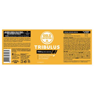 GOLDNUTRITION Tribulus 60 tablettia 60 tablettia