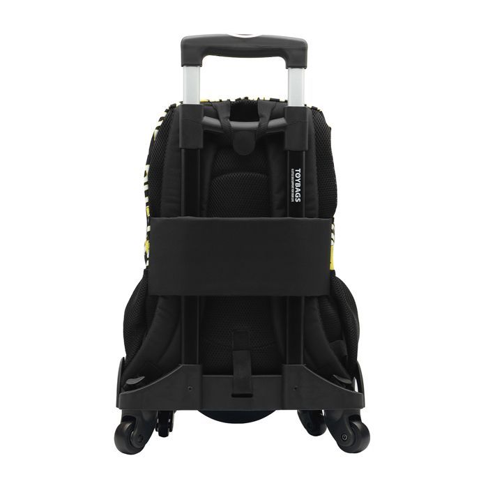 DAM Pokémon-Rucksack mit zwei Fächern und Trolley mit Seitenschutz und Frontstopper, 4 um 360° drehbare Rollen. 31 x 18 x 42 cm