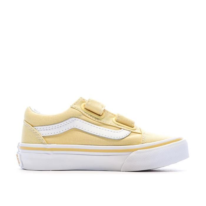 Scarpe da ginnastica Vans Old Skool V Flower Yellow da ragazza
