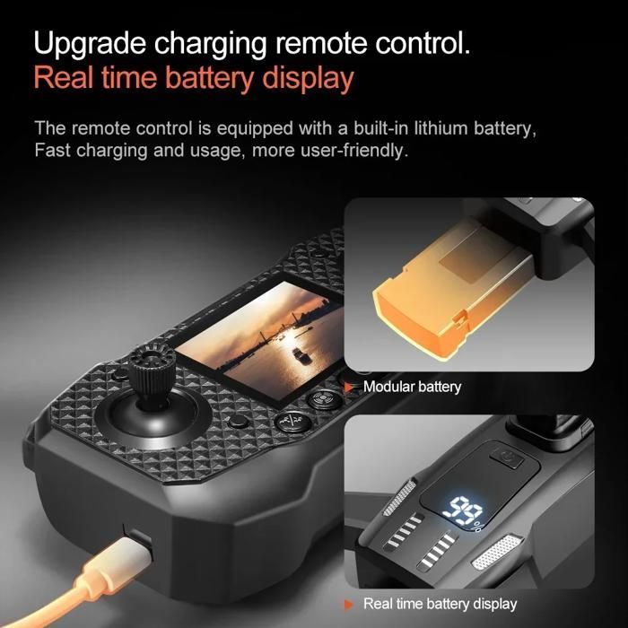 M6 Professional Drone 4K-2S Battery Camera 5G WIFI FPV UAV with Screen Remote Control RC Drone Avoidance Quadcopter