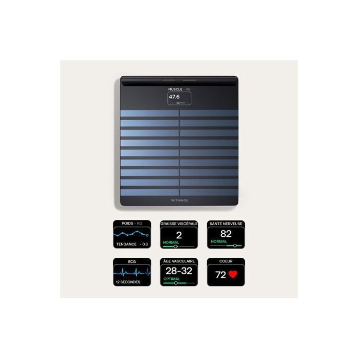 Withings Connected Scale – Körperscan – Schwarz – 180 kg – Gewichtsmessung und erweiterte Gesundheitsfunktionen