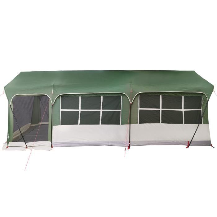 Camping tent - Green - 10 person - Waterproof - 322 x 620 x 240 cm