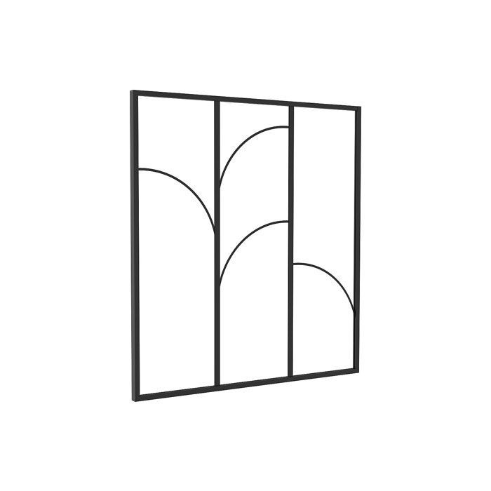 Techo de cristal estilo Art Déco en aluminio con recubrimiento en polvo - 120 x 130 cm - OLENA