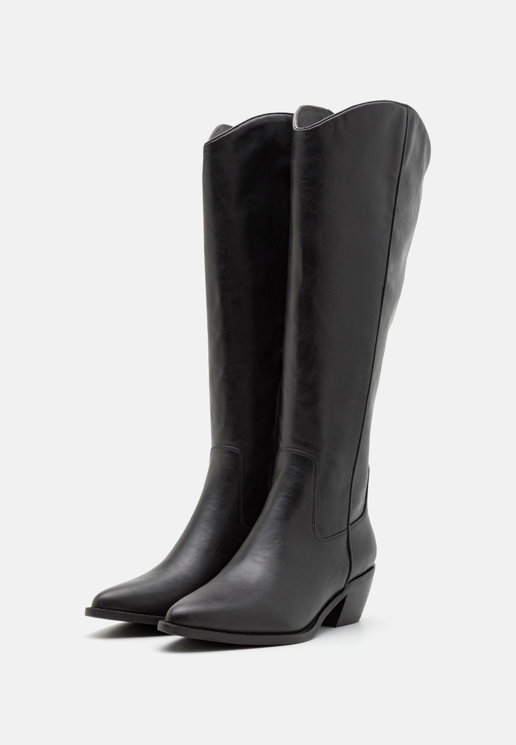 Anna Field Wide Fit cowboy-/motorlaarzen - zwart