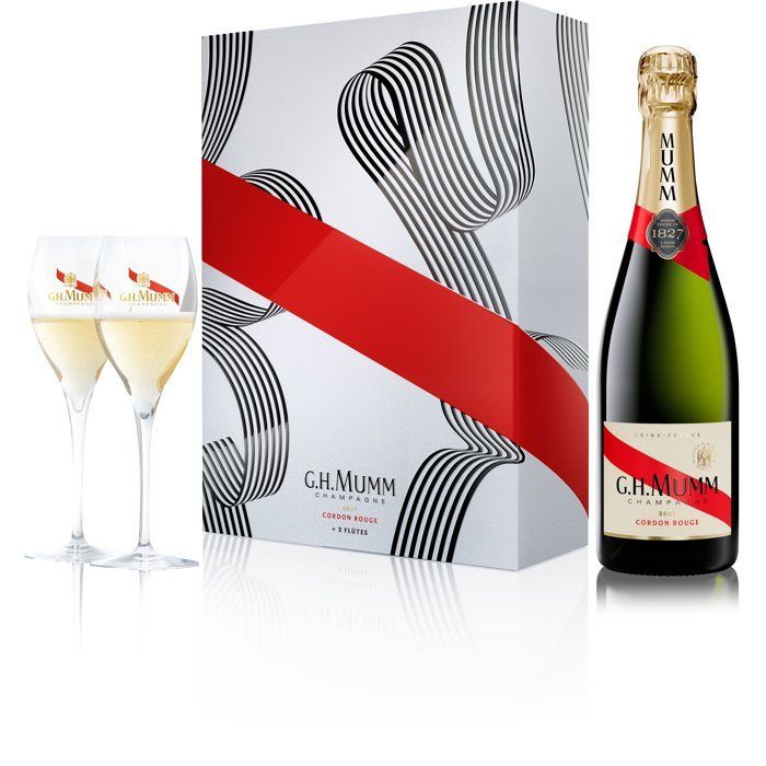 Mumm Cordon Rouge Craft Champagne Cadeauset + 2 champagneglazen