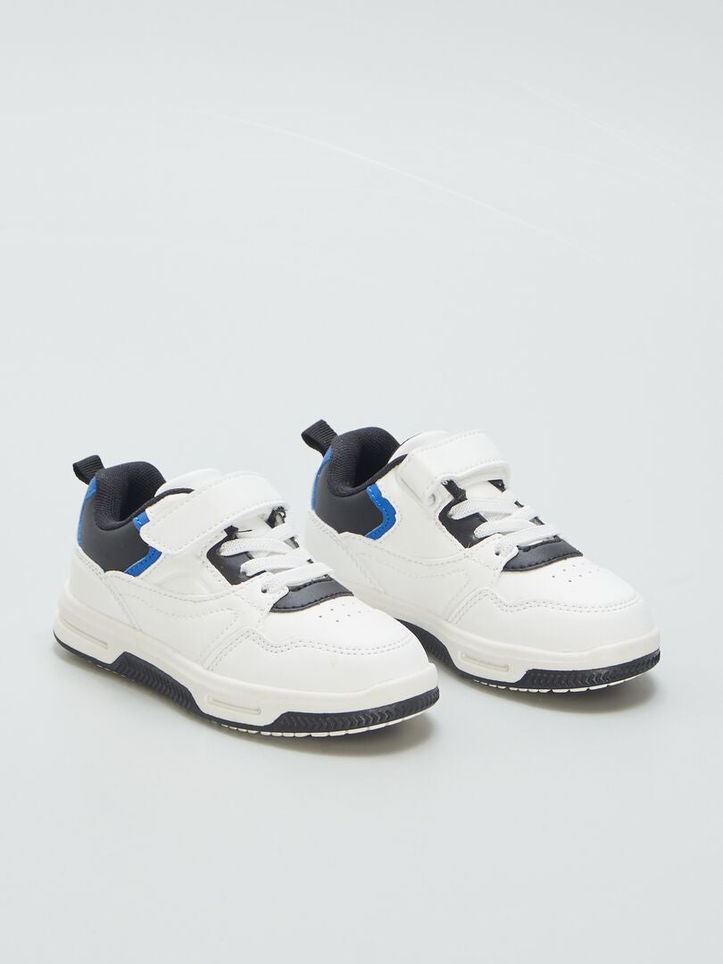 Tricolor hoge sneakers - WIT