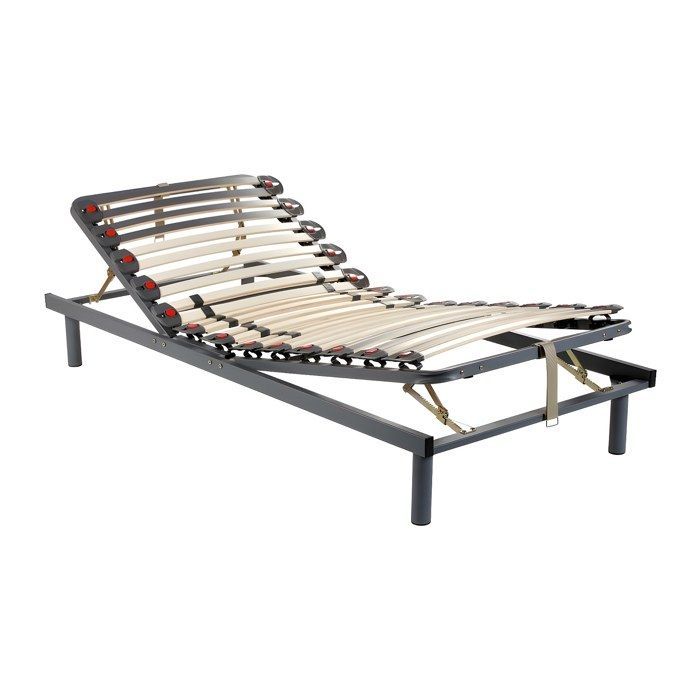 Base de cama ajustable montada sobre espigas - OFERTA ÚNICA - 3 posiciones para dormir - Firmeza ajustable - 80x200cm
