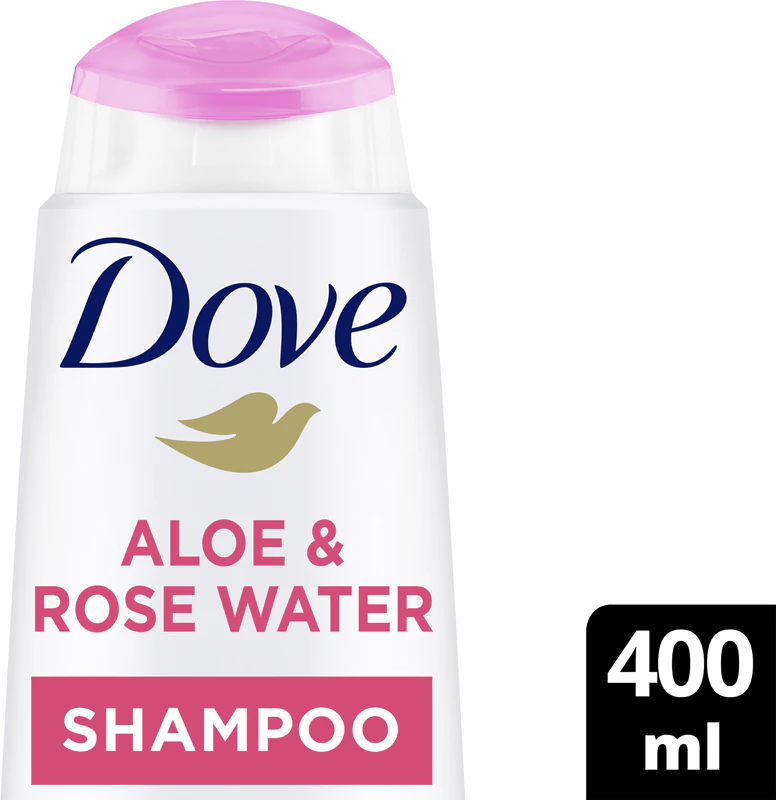 Shampoo Dove Aloe & Água de Rosas Hidratante e Brilhante