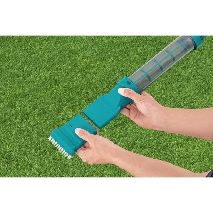 Kit Piscine hors sol tubulaire BESTWAY - Steel Pro Max™ - 396 x 122 cm - Ronde + Aspirateur électrique rechargeable Aquasurge™