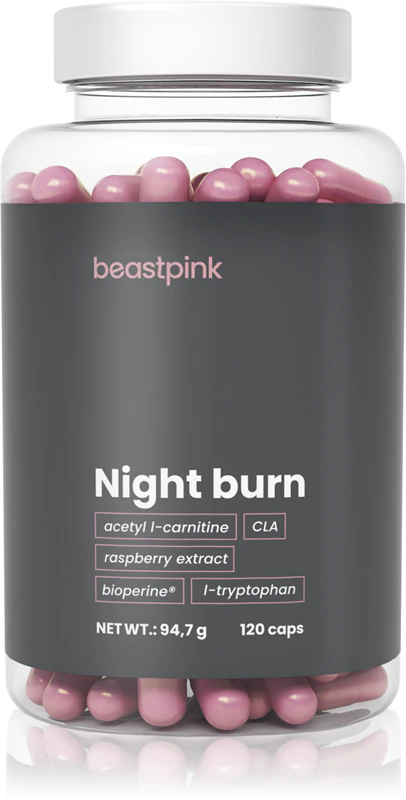 Výživový doplnok BeastPink Night Burn v kapsulách na reguláciu hmotnosti