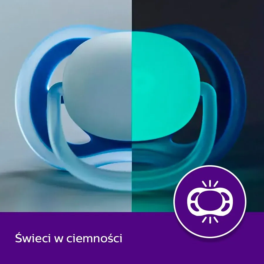 Avent Smoczek Ultra Air 6-18m, nighttime