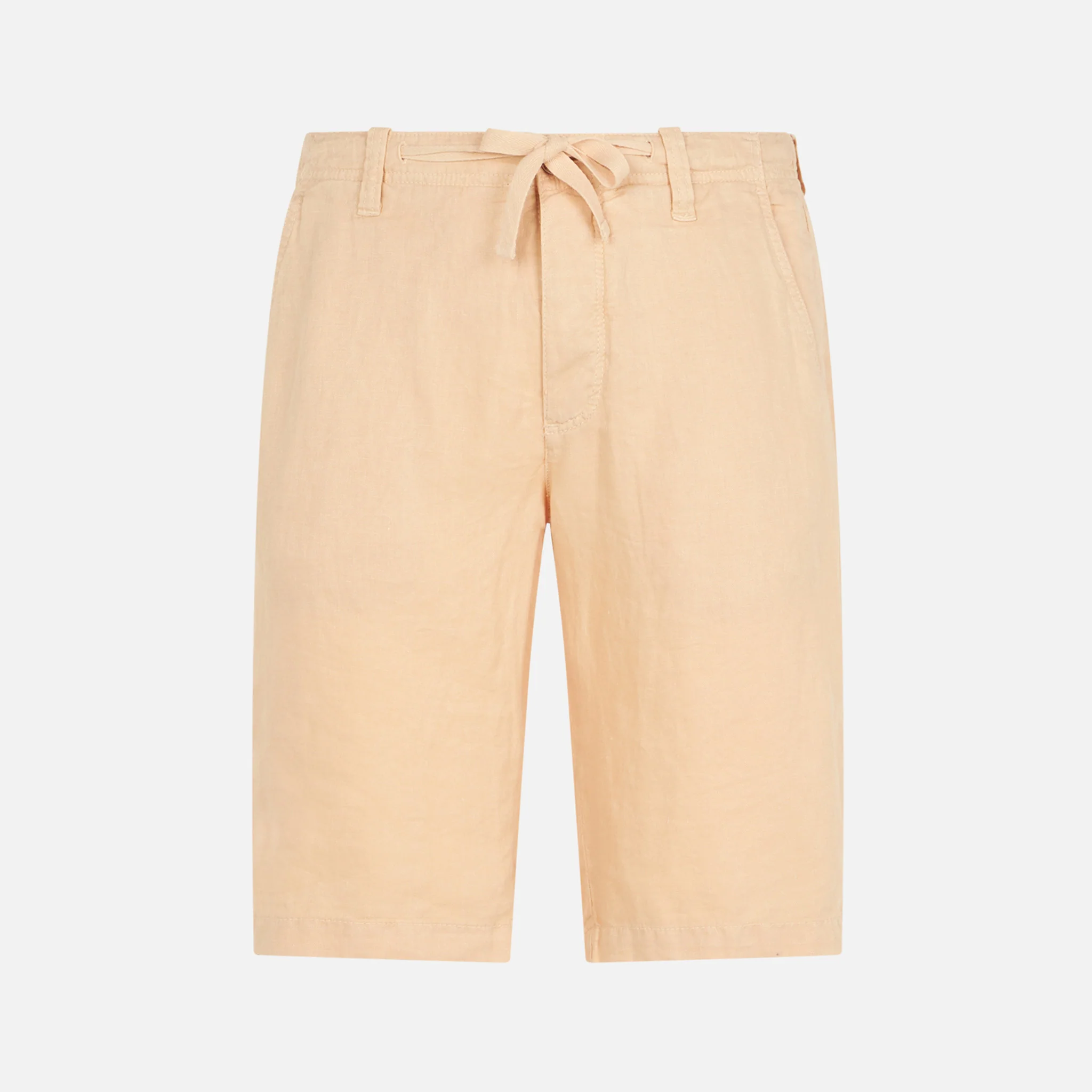 Beige linnen bermuda's
